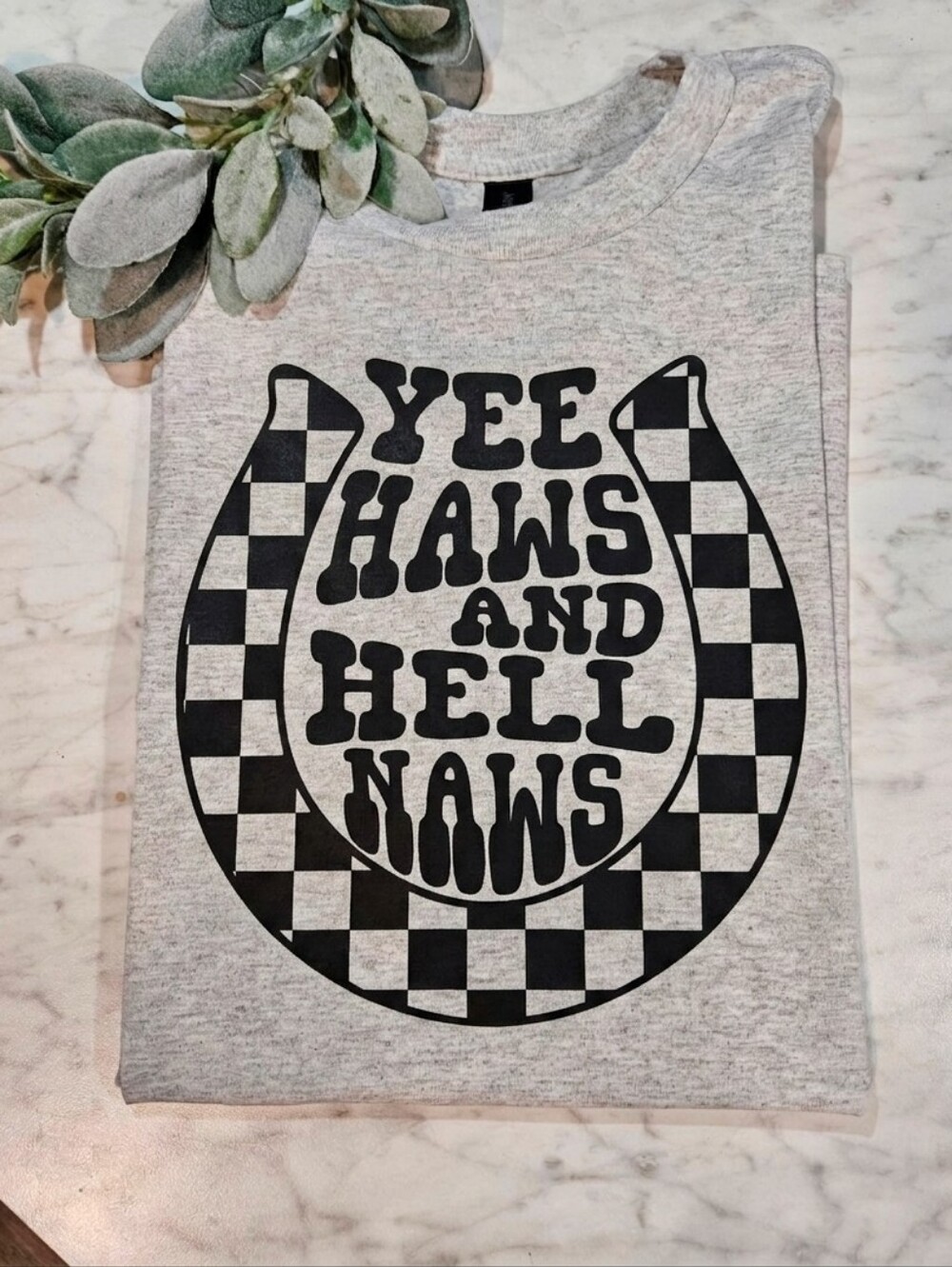 Western shirt Yee Haw humor country trendy Checkered Retro Emo
